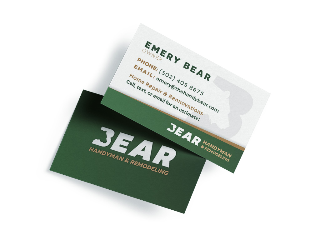 Bear Handyman business card presentation